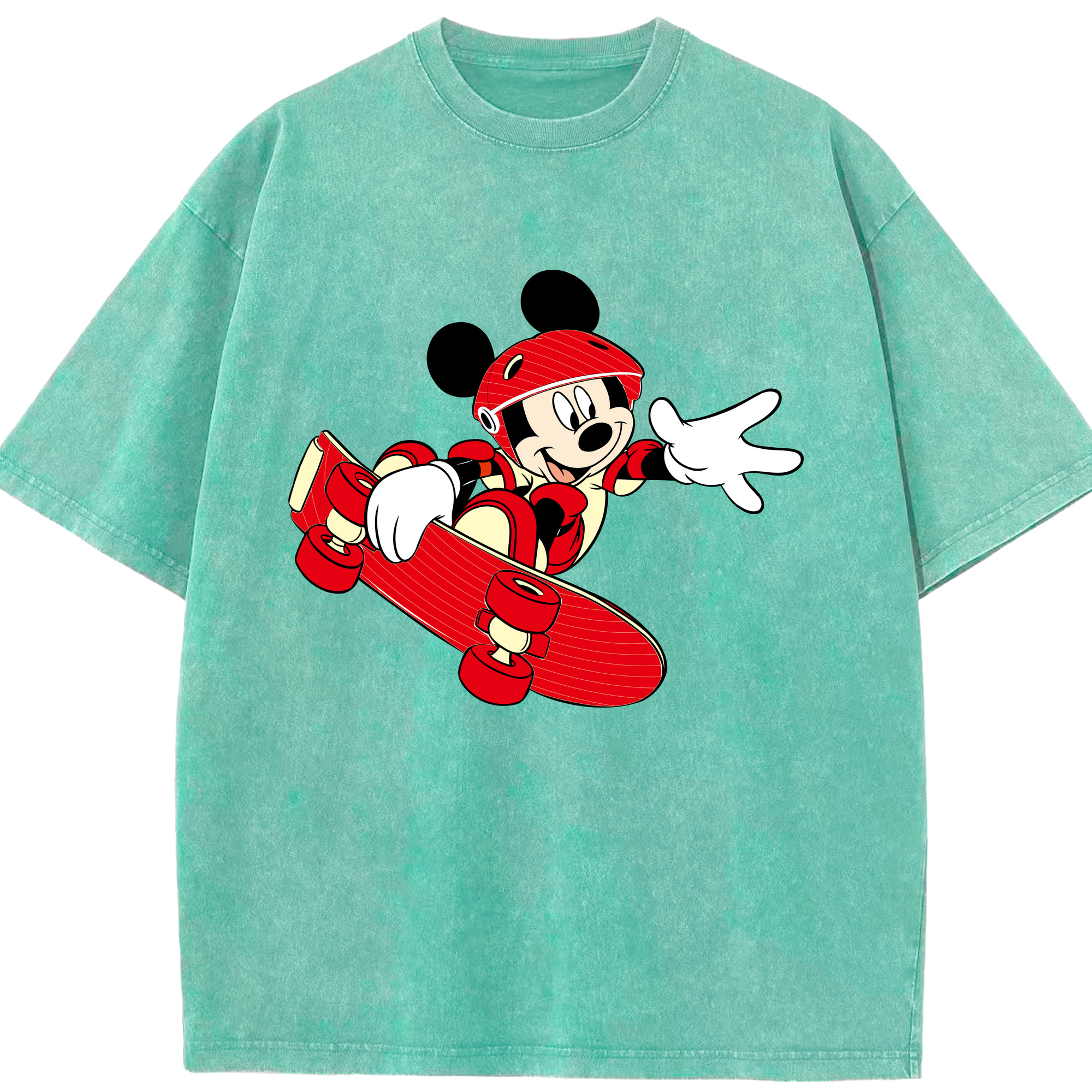 （画像用） ミッキーマウス Mickey Mouse 綿100% ヴィンテージ風 半袖Tシャツ（フロントプリント）